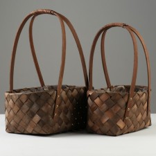 A set of wicker baskets, 31x21x13/35.5 cm, 22x11.5x13.5/31.5 cm, 2 pcs, sequoia