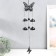 Wind Music Metal "Black and White butterflies" 4 bells 47 cm