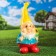 Garden figure "Dwarf with a flower" 40cm