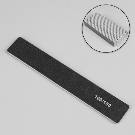 File - emery, abrasiveness 100/180, 18 cm, packing 20 pcs, black color-1