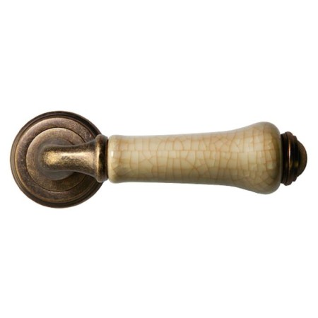Door handle MH-41-Classic Omb/Ch "Umberto", color old matte bronze, champagne-1