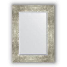 Mirror with fake in the baguette frame - aluminum 90 mm, 56 x 76 cm, evoForm