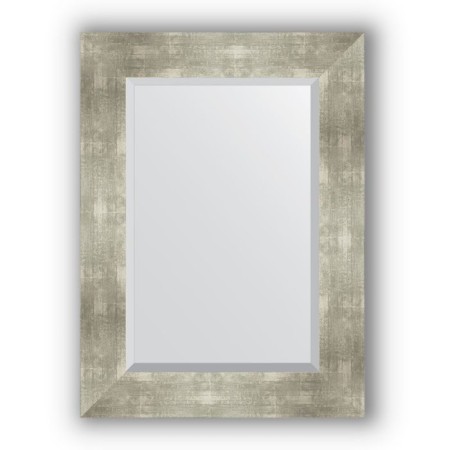 Mirror with fake in the baguette frame - aluminum 90 mm, 56 x 76 cm, evoForm