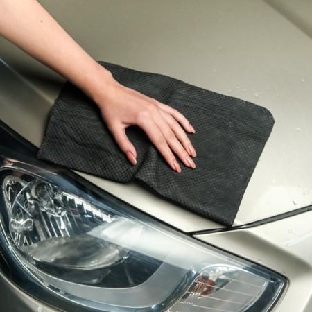 Wiper suede Cartage 43 × 32 cm, perforated in a tube, gray-2