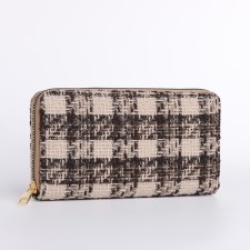 Women's wallet with lightning, brown color
