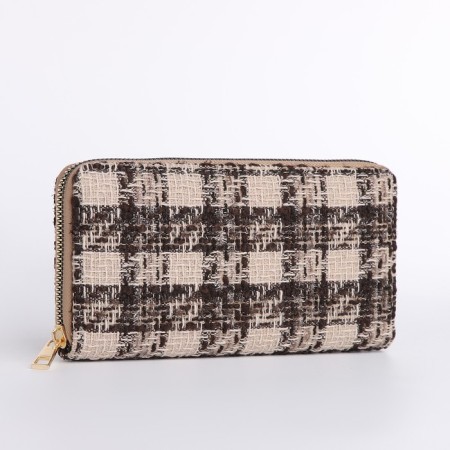 Women's wallet with lightning, brown color