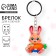 Key keychain children's acrylic "bunny", 3.5 x 10 cm