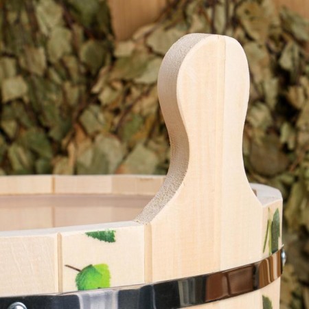 A gang made of linden, 10 l, round, plastic insert, handles-ruff (Figure 6), UV pure-2