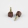 Heels for heels, 8 × 8 × 6 mm, 2 pcs, brown color