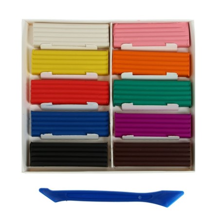 Plasticine 10 colors 200 g kids, with a stack-1