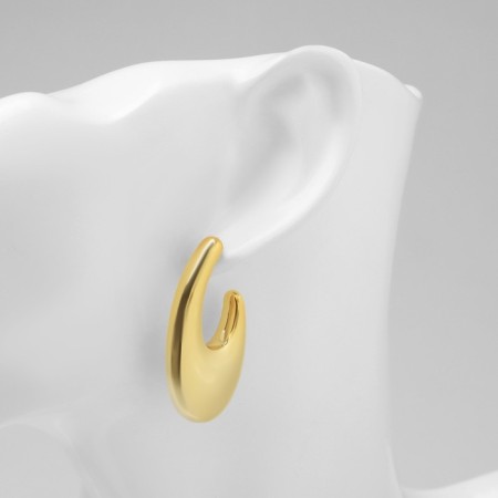 Earrings Metal "Abstraction" Hook Mach, Color Gold-1