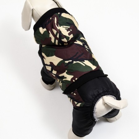 Combineson for dogs "camouflage" on a fur lining, size S (DS 25, Osh 25, OG 35 cm)-5