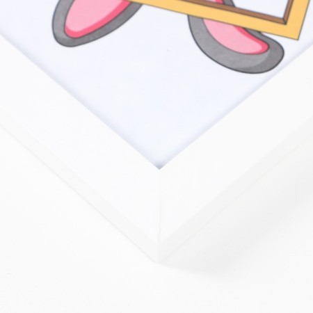 Photo frame MDF 15x21 cm, No. 6, white (plastic screen)-3