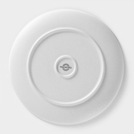 Porcelain plate Magistro line, d = 20.5 cm, white color-3