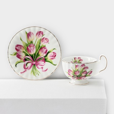 Service Service Spring, 12 objects: 6 mugs 220 ml, 6 saucers d = 15 cm, white color-3