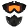 Mask glasses for motor vehicles, collapsible, orange glass, black color black