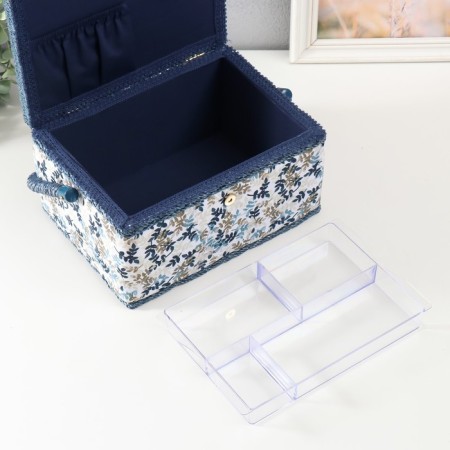 Casket for needlework "Little branches" 19x26x14.5 cm-3