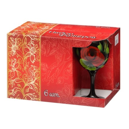 Set of glasses for the wine "Zhostovo" 6 pcs, 220 ml-8
