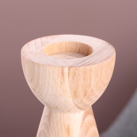 Candlestick, model No. 9, 9 x 25 cm, beech-2