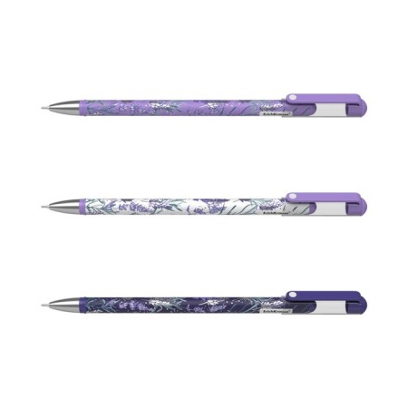 Gel pen Erichkrause Lavender Stick, node 0.38 mm, black ink, letter line 500 meters, mix-1