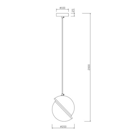 Suspended lamp Freya Fr5181PL-01CH Element, 200x200x2000 mm, E27, 1x6W, chromium color-3