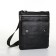 Men's bag on Terra Dever, 2 pockets, a long belt, brown color