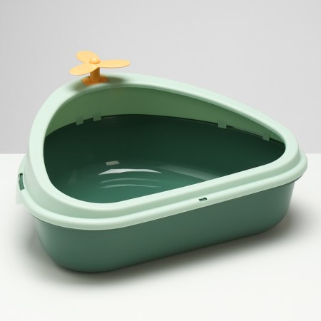 Toilet with a triangular side 47 x 41 x 19.5 cm, green-1