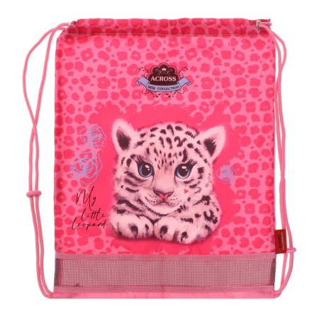 Frame backpack 35 x 28 x 15 cm, Across 178, filling: bag, pencil case, pink ACR22-178-5-12