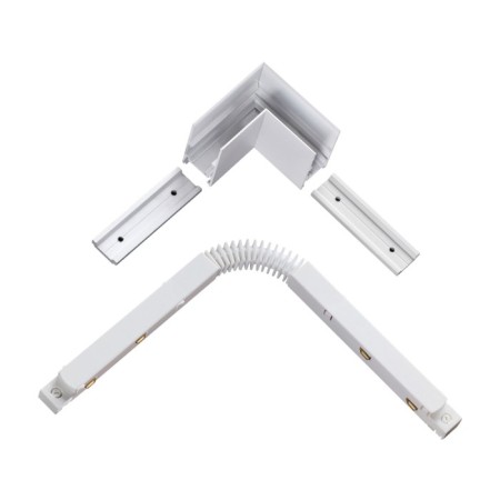 Connector L-shaped flum, white color-4