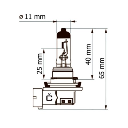 Automobile lamp H11 43211 SPB 12V 55W Celen, Halogen Sapphire + 35% Long Life, UV-Stop-2