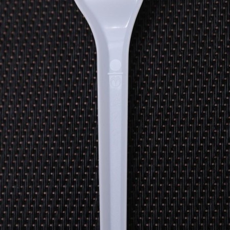 Set of plastic disposable forks, 16.5 cm (± 1 cm), 12 pcs, white color-3