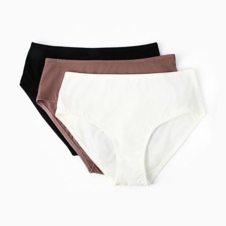 Set of women's panties slips (3pcs), gloomy-white color, size 50 (xl)-4