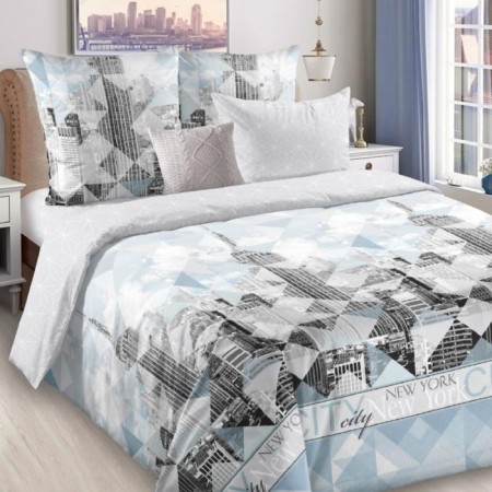Bed linen 2SP Leadertex "New York" 175x215, 200x220, 70x70-2pcs