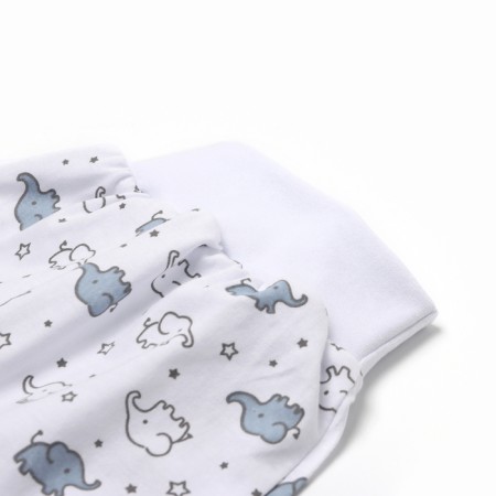 Children's sliders "Antoshka", white color/elephants, height 80-1