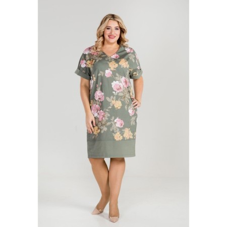 Women's dress, size 52, green color