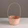 Wicker basket, d16x10xh32cm, peach, bamboo
