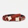 Women's belt, width 1 cm, metal buckle, redhead