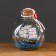 The souvenir ship "Be happy", in a bottle, vertical. 10*12cm