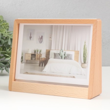 Photo frame 12x17 cm "Transparent" beige 21.5x3x16.3 cm-2