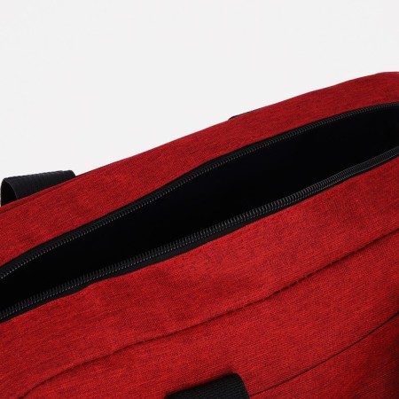 Sports bag with lightning, 3 outer pockets, long belt, burgundy color-2