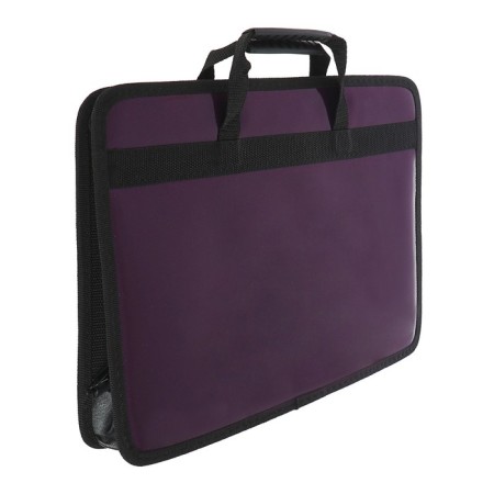Folder with handles A4, 330 x 240 x 50 mm, artificial leather, varnish "Gatchina" purple 5s13-1