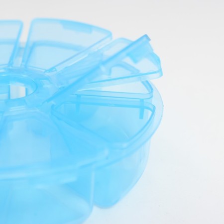 Casket Plastic for trifles "Round" 8 compartments 2.5x10.3x10.3 cm-5