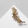 Brooch "Flower Trio" pearls, white color in gold