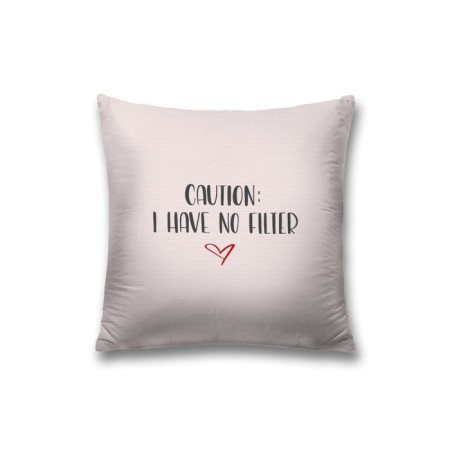 Decorative pillowcase "without filters", on a zipper, size 45x45 cm