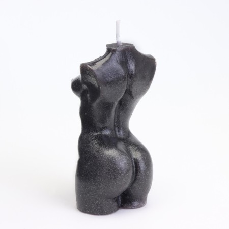 Figure candle "Women's silhouette", 10 cm, black-5