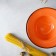 Porcelain plate for Magistro paste "Cerera", 400 ml, D = 19.5 cm, Orange color