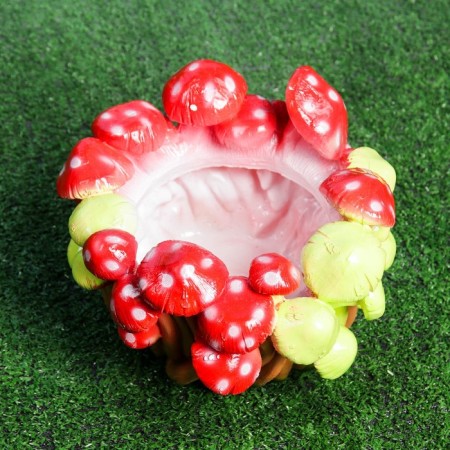 Фигурное кашпо "Мухоморы"-2