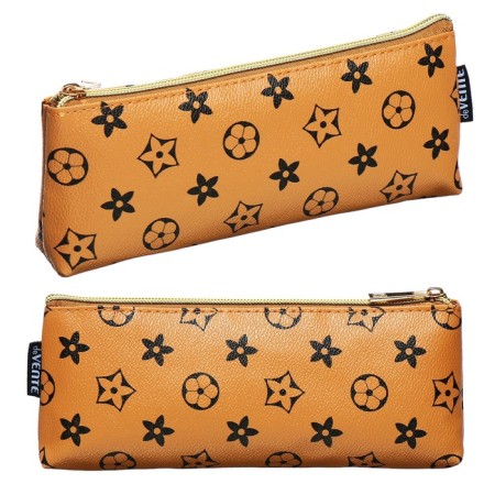 Penal soft, 1 compartment, 80 x 210 x 35 mm, voluminous, Devente, Monogram, fantle leather, lining