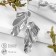 Earrings Metal "Atmosphere" abstraction, color silver