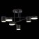 Ceiling EVOLUCE lamp. Sle201042-06. Nobel. 6x7 W, LED, 4000K, 3024 LM, 57x57x25 cm, black color
